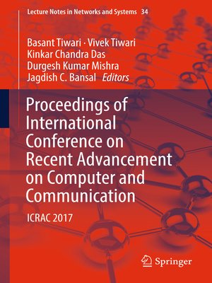 cover image of Proceedings of International Conference on Recent Advancement on Computer and Communication